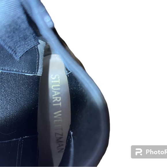 Stuart Weitzman Norah Chelsea Black Leather Boots - Picture 4 of 8
